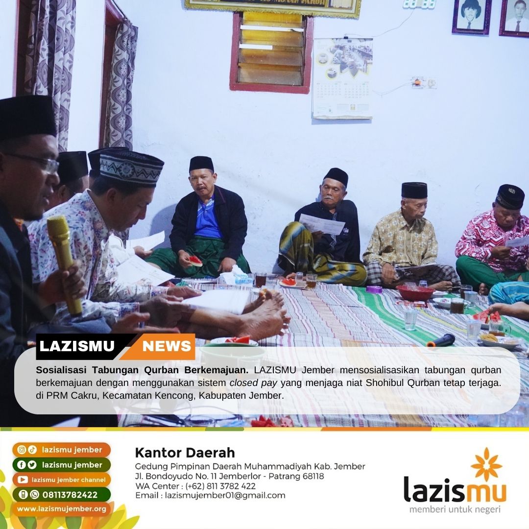 Sosialisasi Tabungan Qurban Berkemajuan di PRM Cakru