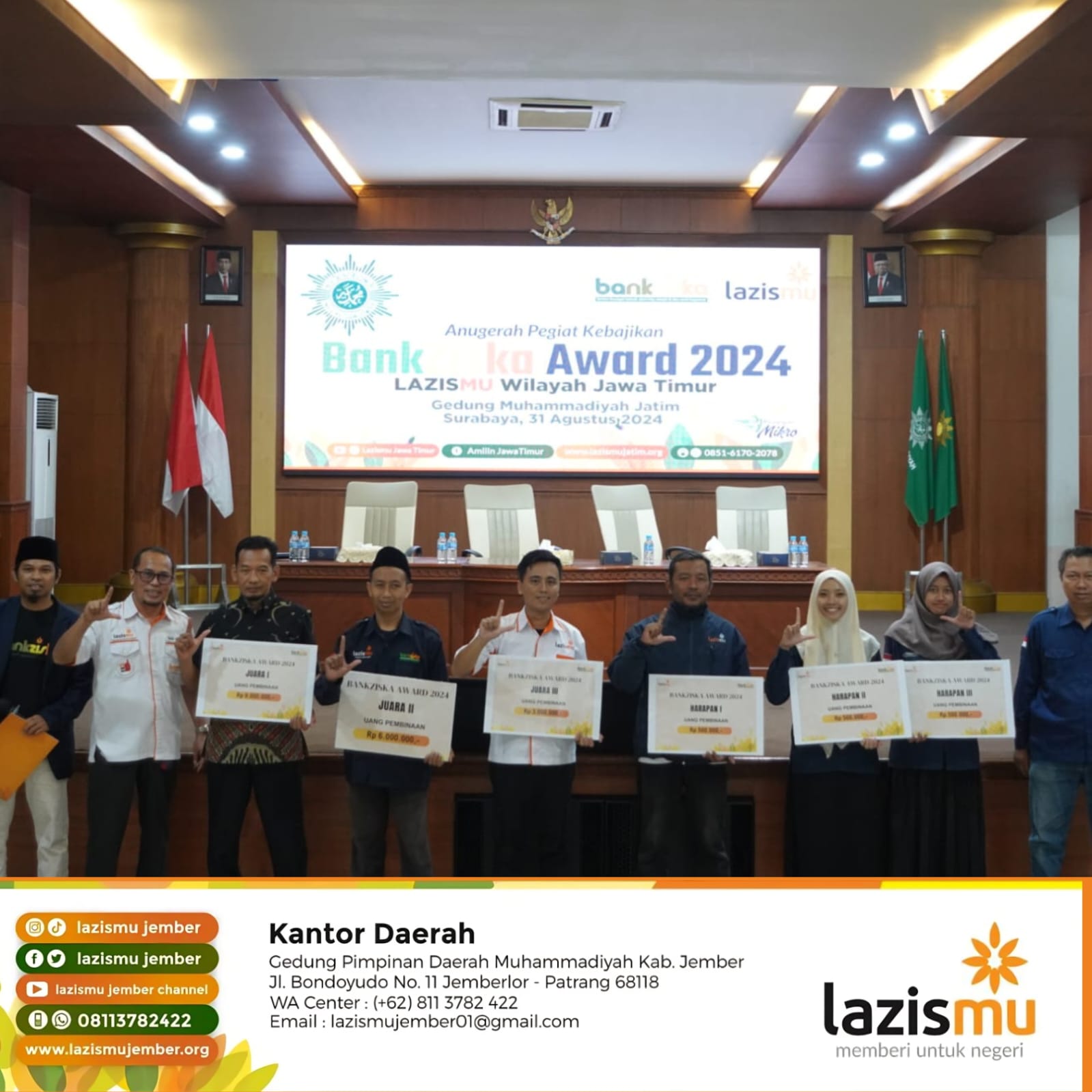 BankZiska Jember Peroleh Peringkat Ke-3 Lomba Manajemen BankZiska Se-Jawa Timur